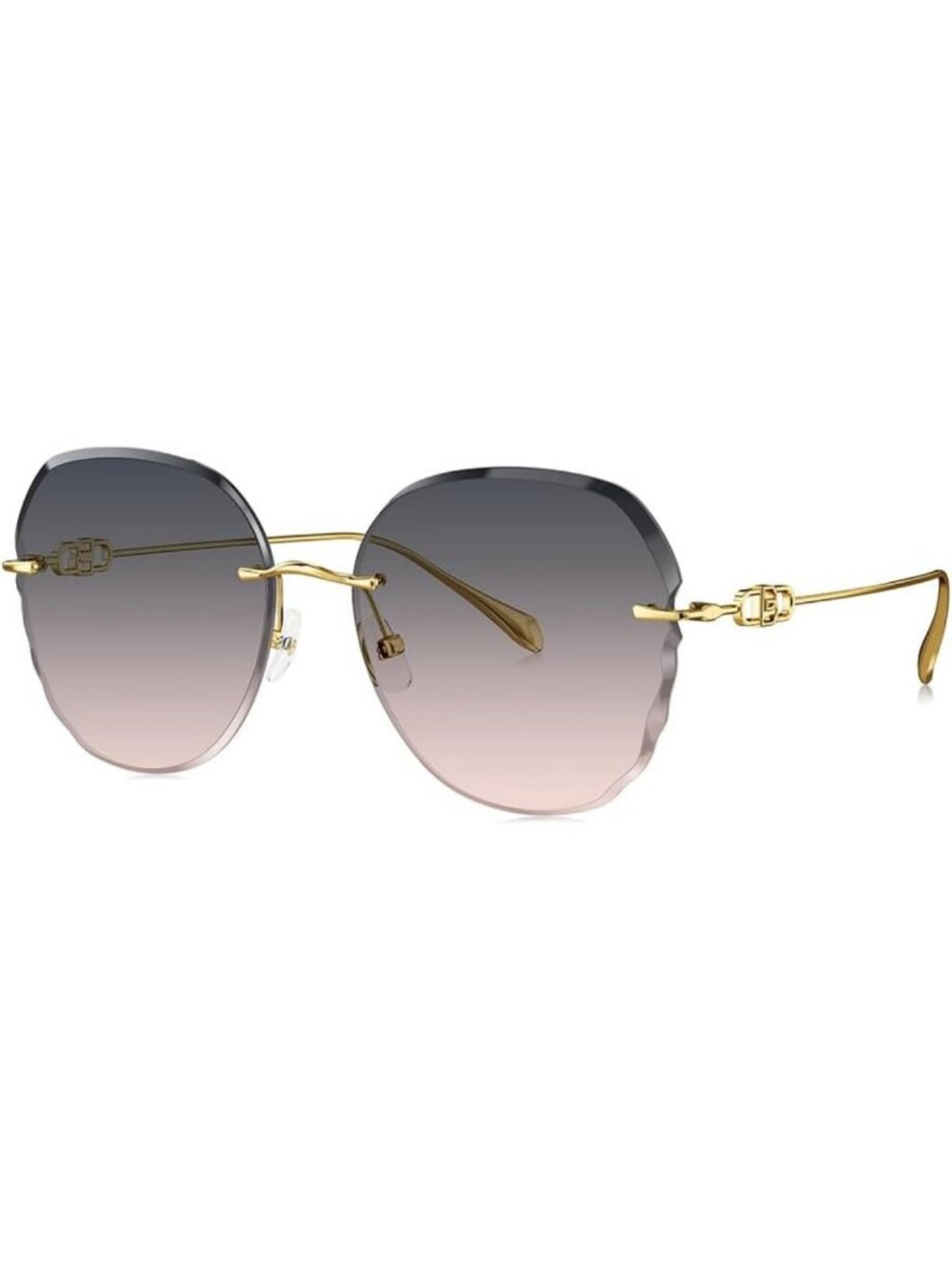 Stylish Women’s Titanium Irregular Sunglasses UV400 Protection 59mm Fit